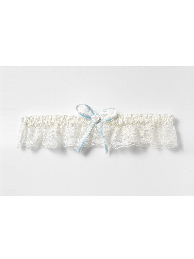 Poirier Slim Lace Bridal Garter — Ivory or White