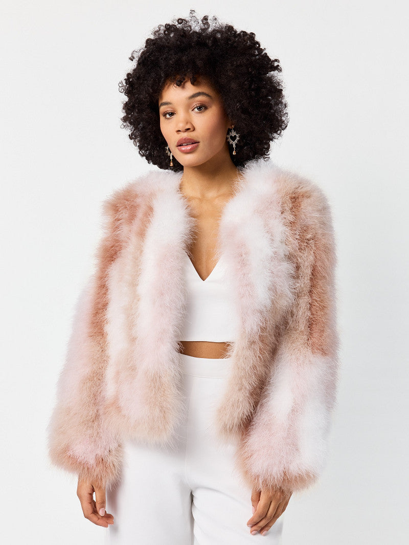 Poirier Marabou Feather Jacket — Multicolour