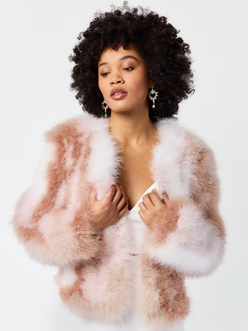 Poirier Marabou Feather Jacket — Multicolour