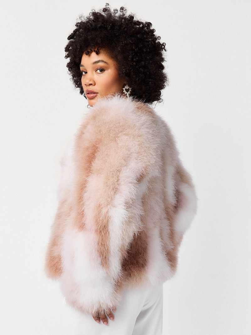 Poirier Marabou Feather Jacket — Multicolour