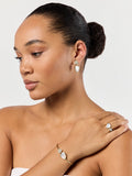 Poirier Gold-Plated Bridal Bangle — Ivory