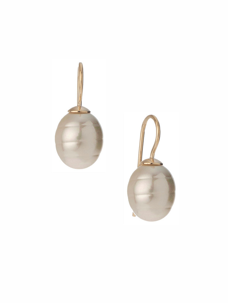 Poirier Pearl Bridal Earrings — Ivory & Gold