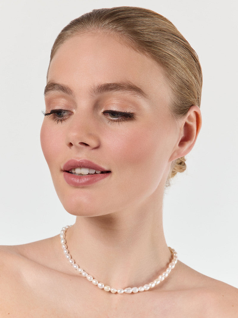Poirier Gold-Plated Pearl Bridal Necklace
