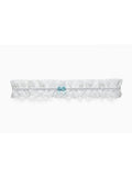 Poirier Lace Bridal Garter — Ivory & Blue