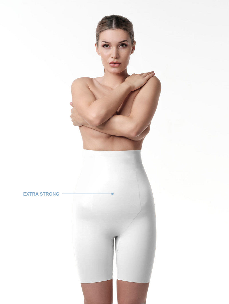 Poirier High Waist Control Shorts — Ivory