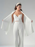 Poirier Cashmere-Blend Bridal Stole — Ivory