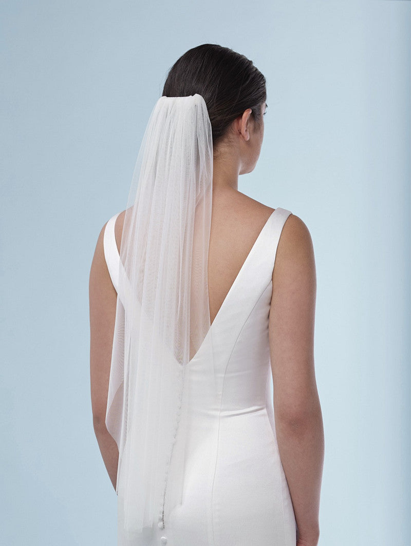 Poirier Simple Soft Tulle Veil — 75cm