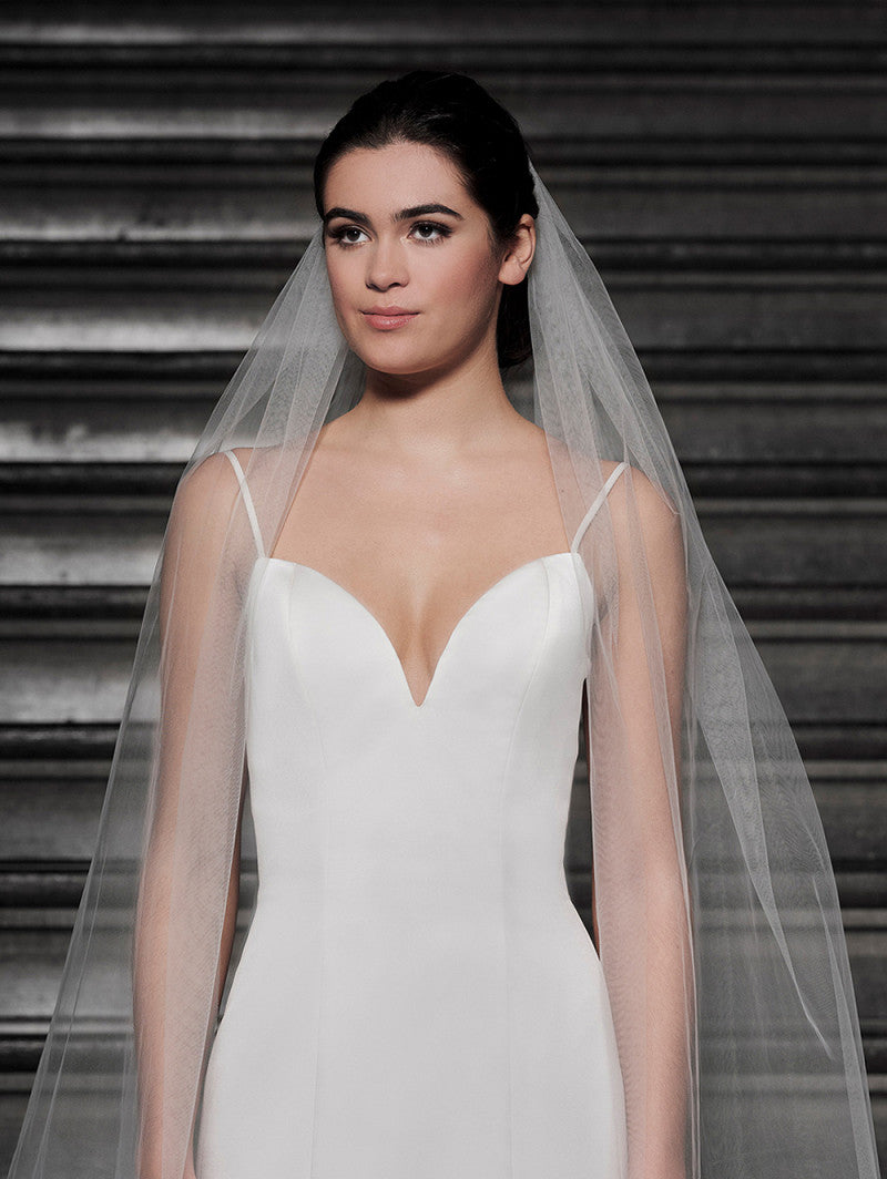 Poirier Floral Lace Veil — 280cm, Ivory
