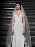 Poirier Floral Lace Veil — 280cm, Ivory