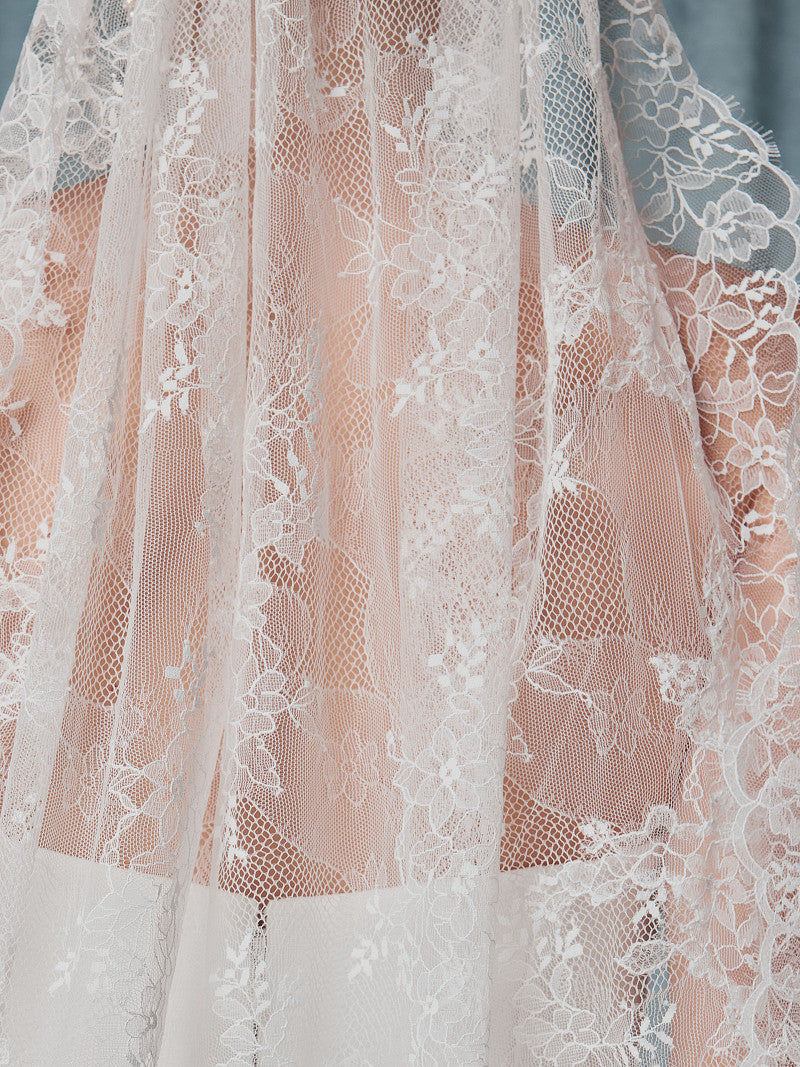 Poirier French Lace Veil — 80cm, Ivory