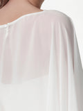 Poirier Crepe Georgette Bridal Cape — Ivory